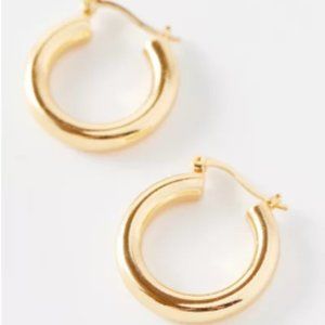 18K Gold-Plated Medium Hoop Earring